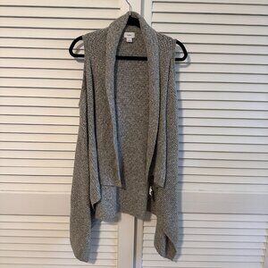 Old Navy Women's Grey Open Front Casual Sweater Vest